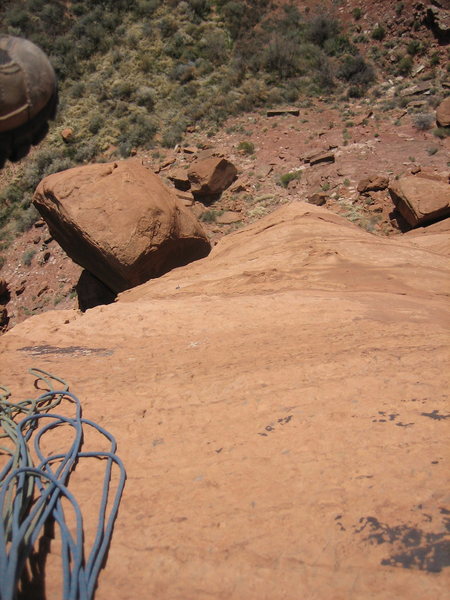 Looking down slab from top of pitch 2.<br>
<br>