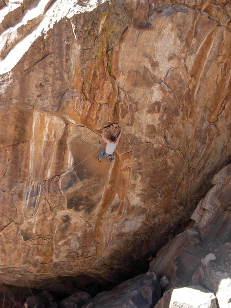 Just passing the crux.