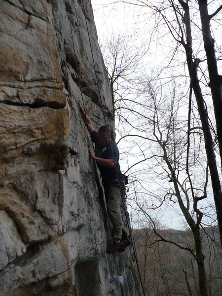 Scott getting started on Grit and Bear It.