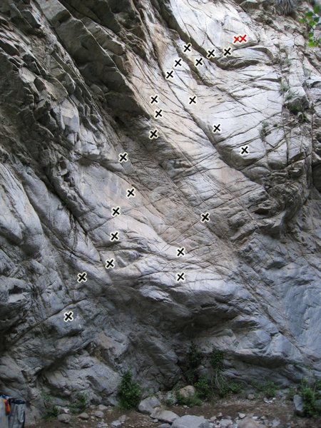 Left Ladder and Center Ladder routes.