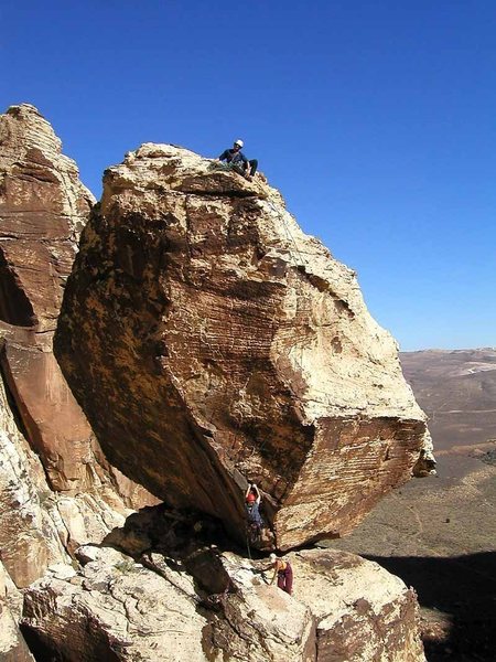 The spectacular summit block of the Friar.