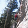 Cody (age 5) on his way up <em>The InBetween</em> at Area 37 on April 13, 2008.