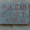 Refugio Frey plaque