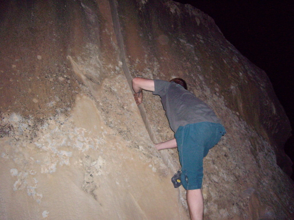 Dustin the crack climbing machine.