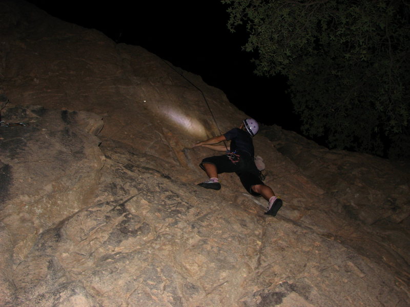 more night climbing. This is easily done with a headlamp and a propane lantern at the bottom for your belayer. Watch out for scorpions (nocturnal critters who love to hang out on these rocks)