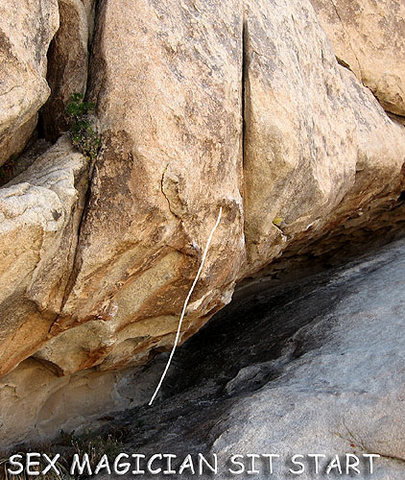 Climb Sex Magician Sit Start, Joshua Tree National Park