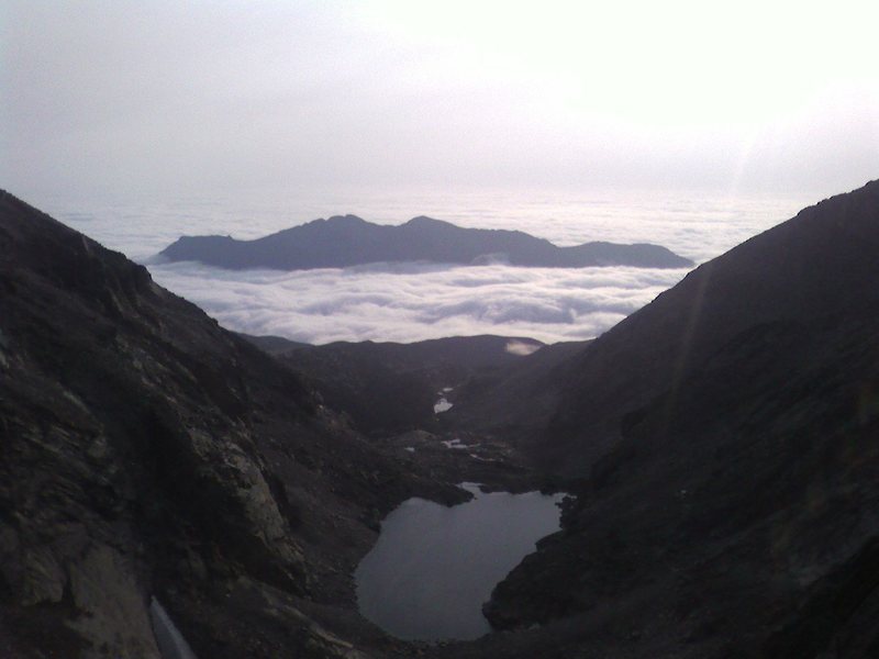 View from Broadway Ledge, the Diamond, Long's Peak, Colorado.