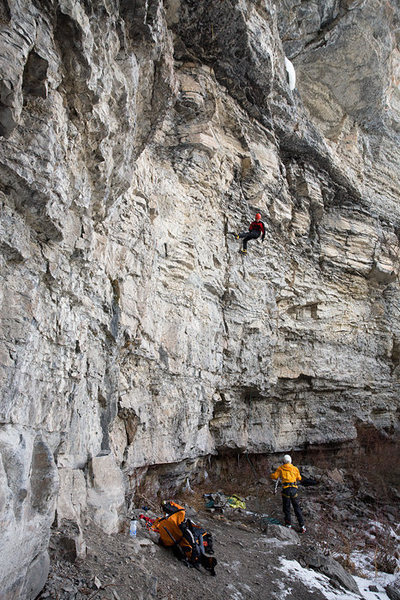 After a small fiasco, we had to throw the rope back to Dan. Here we tied a rock and hucked it in the air!! Scott finally made the throw to get Danny R back on track!