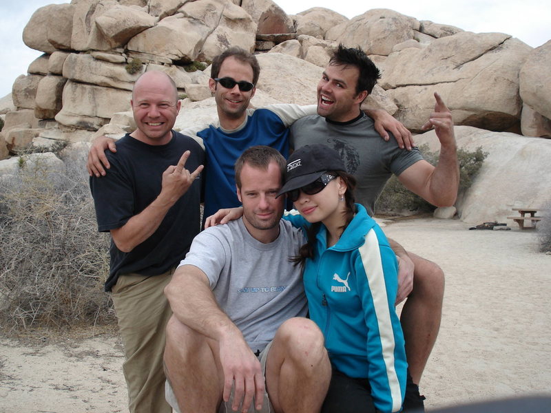 Brett, John, Patrick, Jason and Anne. Definitely one motley crew of wanna be climbers!<br>
<br>
