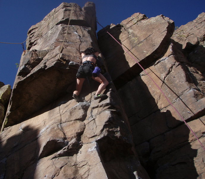Climbing 'Limes, Lemons, and Tangerines' (Golden Cliffs/North Table, CO)