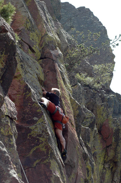 Brad Durbin 2nd ascent of Tango 4/30/08. Belayed by Kevin Gallagher