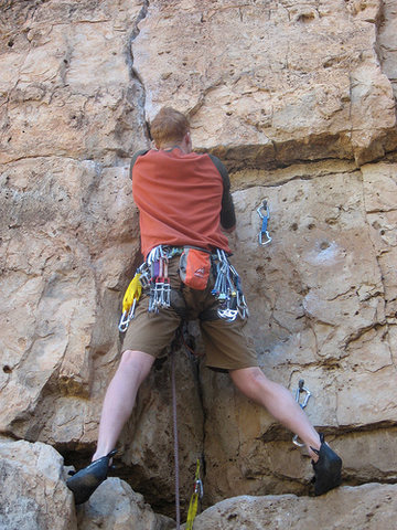 Who would be dumb enough to bring trad gear to Jack's Canyon? Yours truly. what happens when your too lazy to take your rack out of the bottom of the pack from the weekend before... haha.