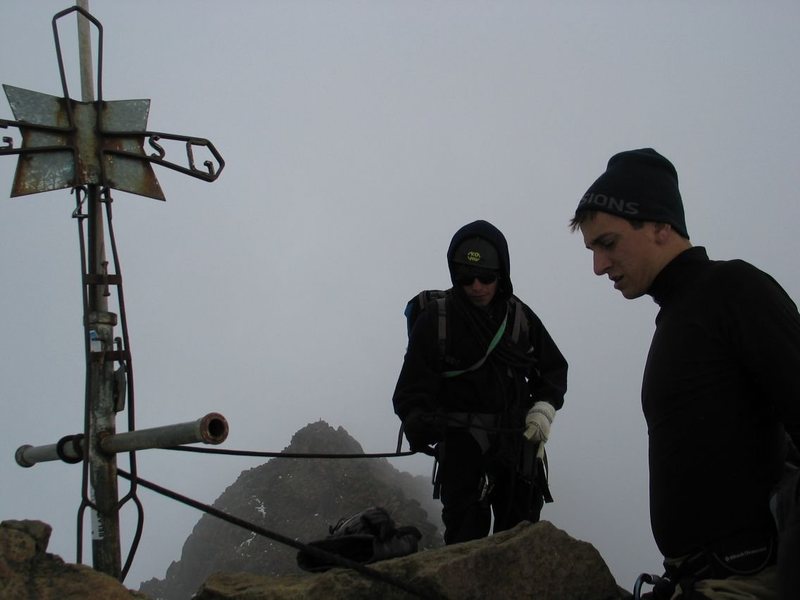 On the summit of Iliniza Norte, the cross is a commemoration to those who have died while climbing the mountain.<br>
<br>
Watch for condors on the approach, we had one swoop in about 30' away!