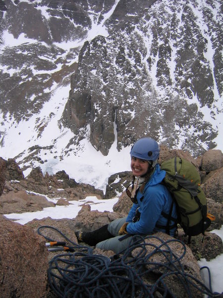 Danielle Lewis at top of Martha, 4 May 2008, about 6:30pm.