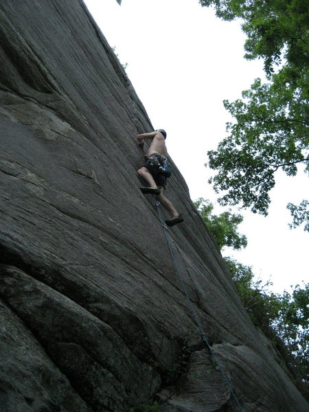 Stephen in the middle of the finger crack section. May 08'