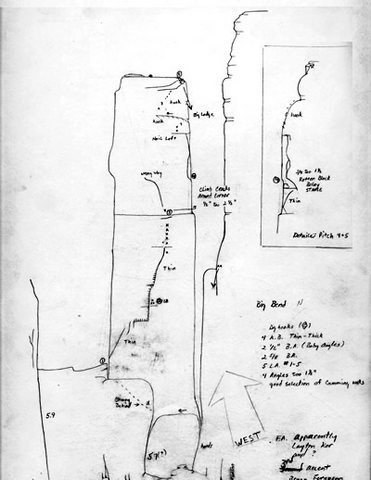 Old Topo of Kor Route on Dolomite