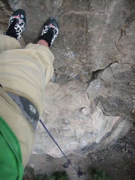 Looking down from the chains, speed record for this route is 52 seconds!