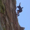 EFR quits Flogging the Bishop (5.12) in his morning warm-up two days after sending his "Kings Arete" (5.13).<br>
<br>
(video freeze frame)