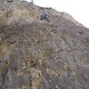 climbing the "jugular" on the hidden wall in rock canyon in provo