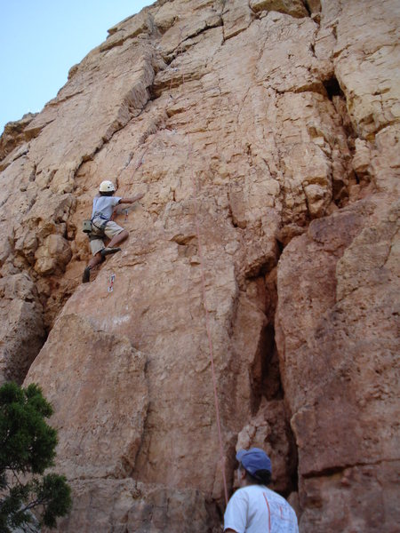 Andre on first ascent.