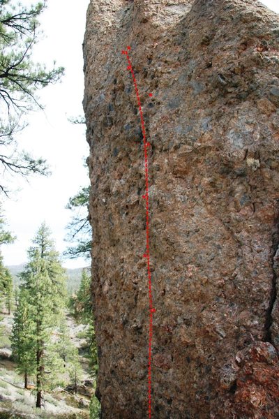 Junction Rock's only sport climb Topo