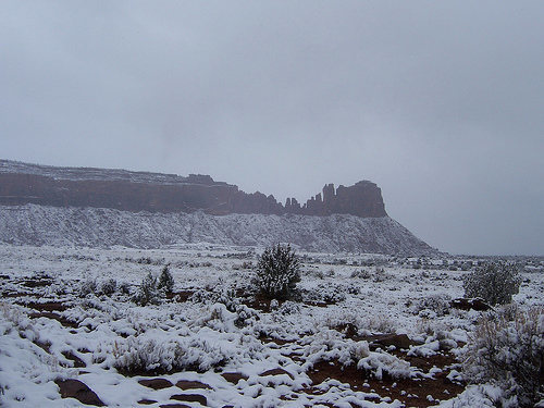 bridger jacks in snow, mid morning sometime in mid March 2008. It was all gone by that evening. Climbed the next day!