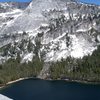 Amazing views to be had from atop Stately Pleasure Dome. <br>
<br>
Looking down at Tenaya Lake 6/10/08<br>
<br>
