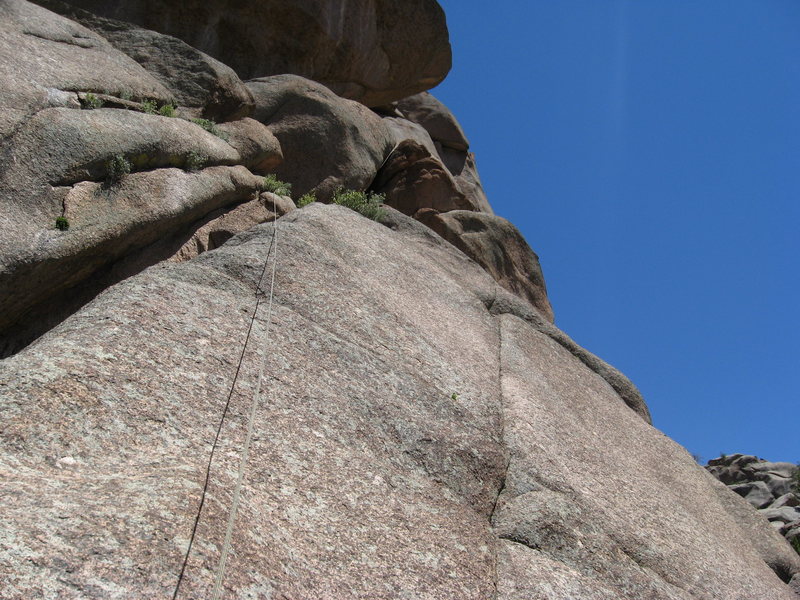 Heading up to the top of P2. There are some decomposing rock piles just out of view under the Gumdrop Spire.