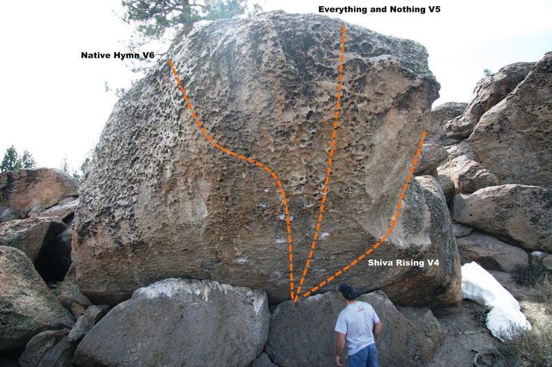 Everything and Nothing Boulder Topo