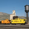 Idle train cars in Ely, Nevada 