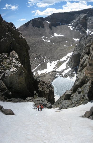Top of Martha on June 21st, 2008. Snow conditions were great, ice conditions... not so much.