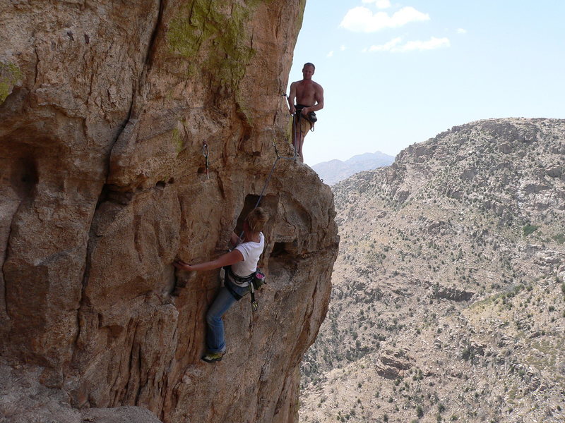 "Don't worry, I have you on (hip) belay"