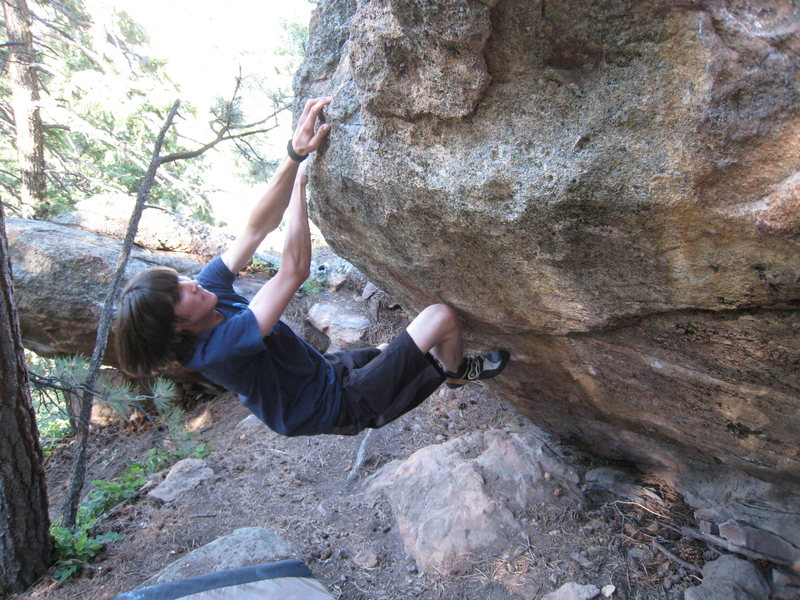 Nick midway through the traverse.
