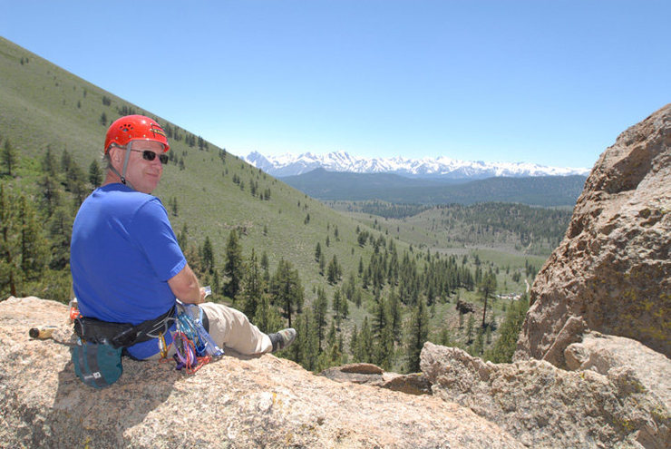 Michael McKay enjoys the stunning views of the Eastern Sierra from within Clark Canyon.