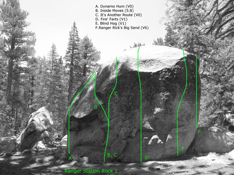 Ranger Station Rock 1 (NE Face), Tramway.