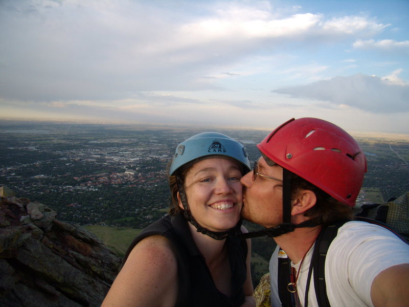 A perfect date with my wife Jenna, First Flatiron Summit. June 26th 2008