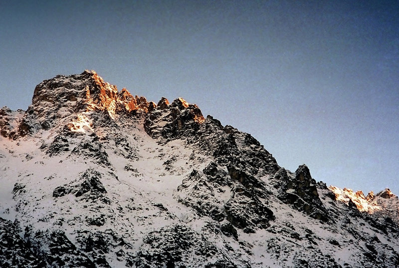 Tatras, Gran Apostolow (Ridge of the Apostols) in Morskie Oko region. Winter '97.