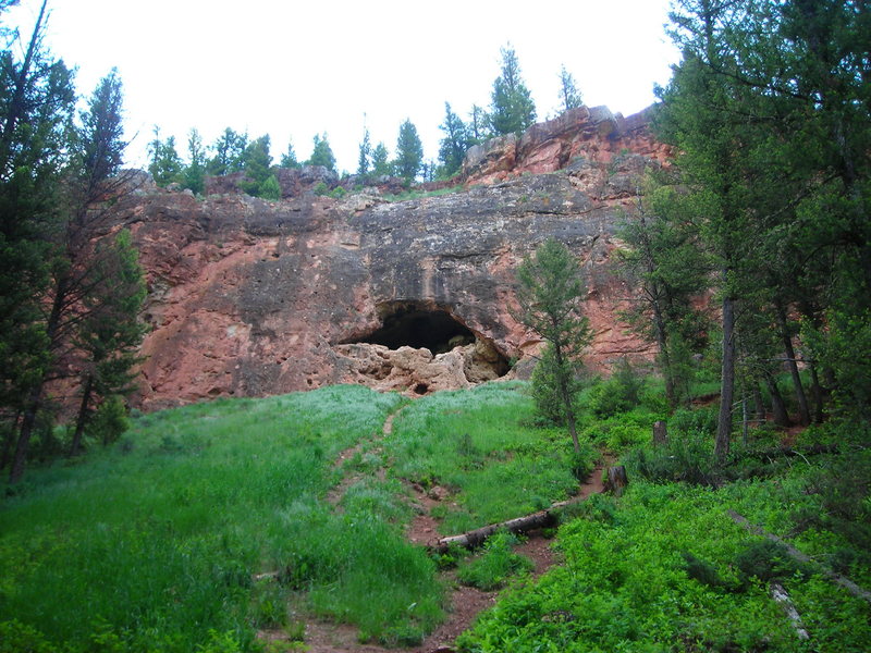 This is the steep section of the approach leading up to the bat cave.