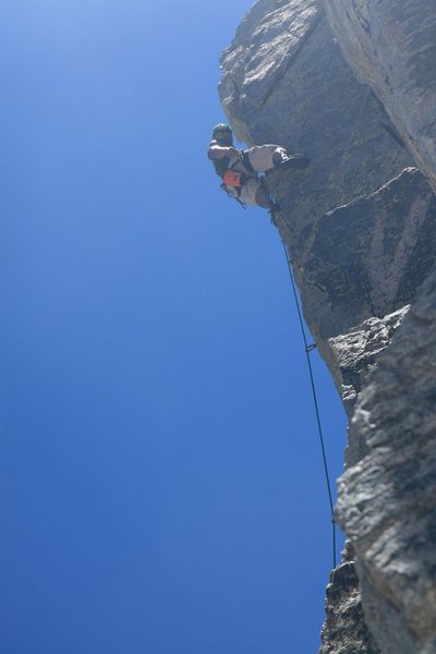 Me leading Magellan at the crux.