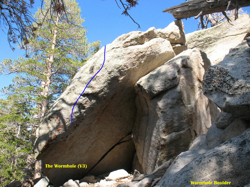 The Wormhole Boulder, Tramway.