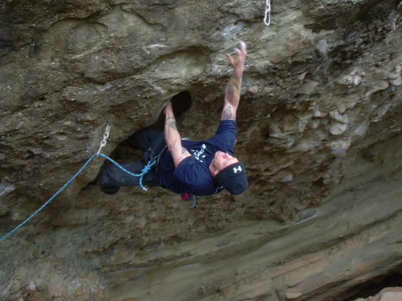 Brian is nicely pumped and entering the pocket section.
