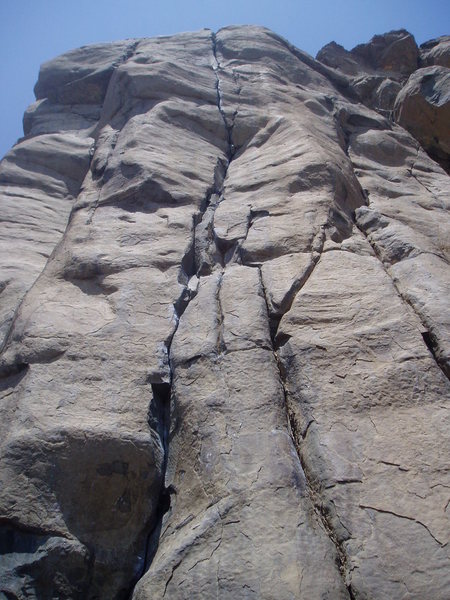 Looking straight up Bone Crusher.