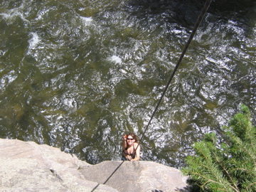 even cooler about clear creek is if you get hot you can just lower yourself into the creek after the climb