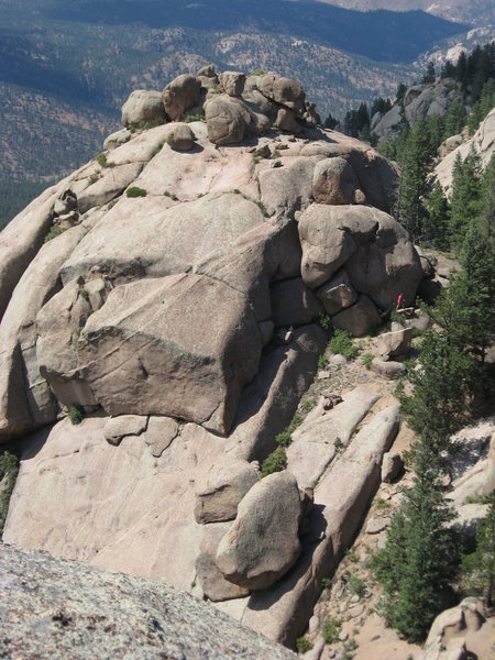 Third Noddle Head from the summit of South Noddle Head (south face of 3rd Noddle visible).