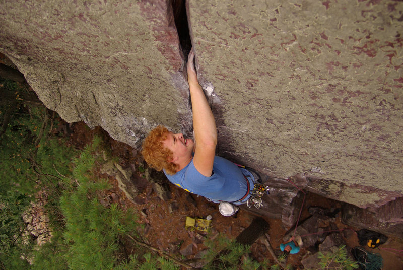 Ted fighting a slimy jam above Roger's Roof.