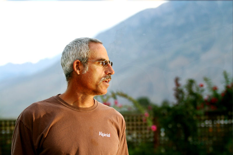 The mighty Marty Lewis, Eastside guidebook author and climber.