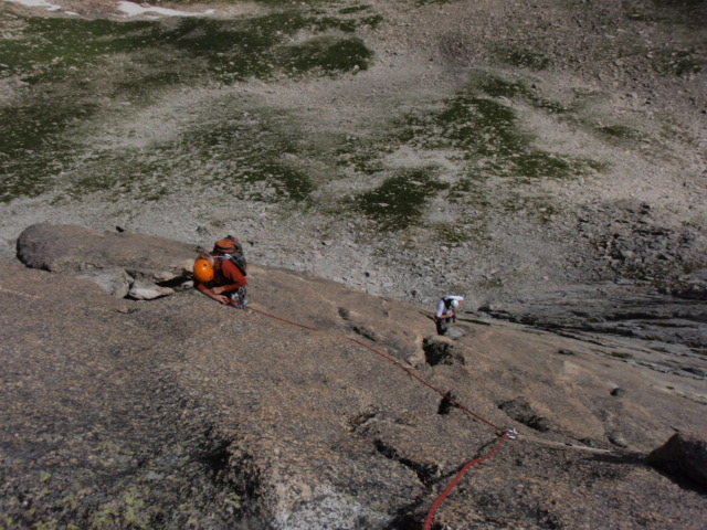 Brian following pitch 3, Chris or Tim leading below him. 2nd apron righhhhhht side! Hint taken?