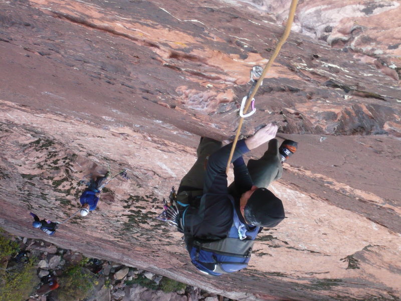 Glenn at the crux