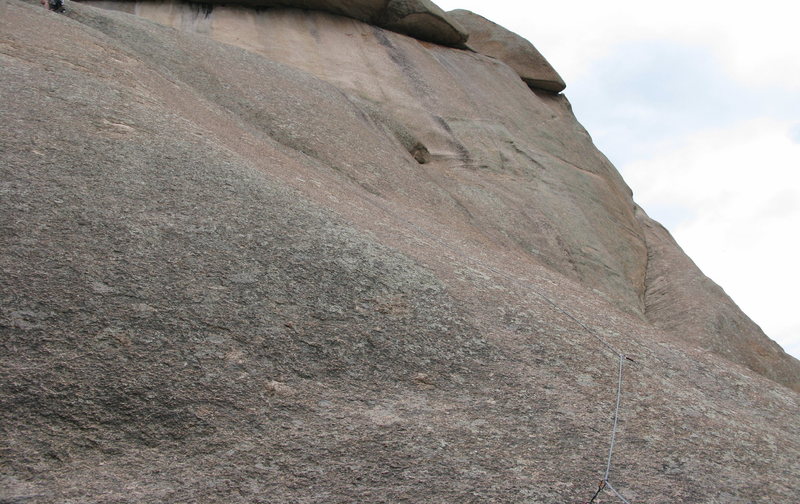 Pitch 4. I didn't even see the first bolt untill I was 5-10 feet away, just the second and maybe third. Boy was I happy to see that piece of crap as omnious clouds loomed above.