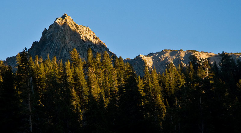 Crystal Crag catching the last rays of the sun on a perfect Eastside Day.